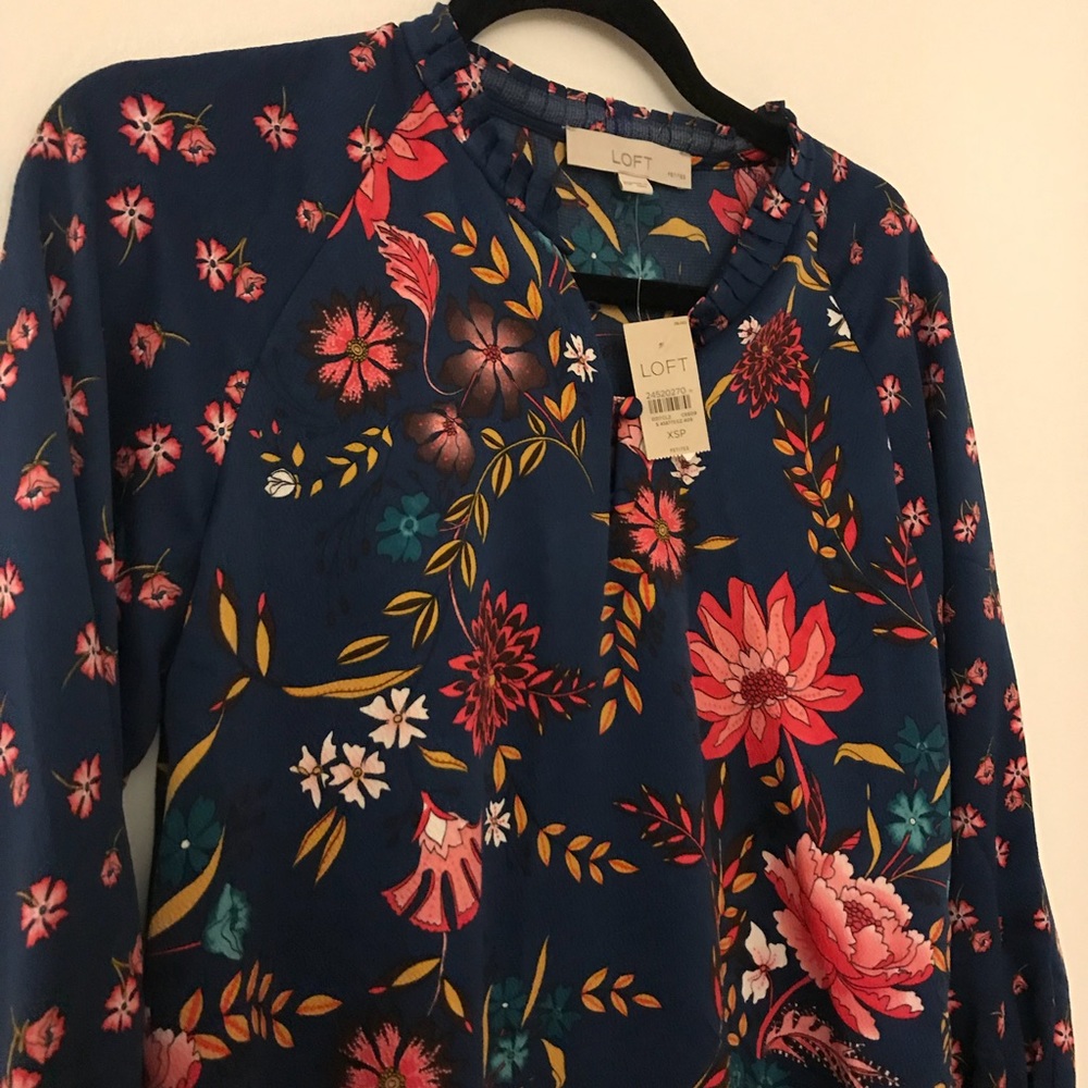  NWT LOFT Wildflower Satin Shift Dress - Picture 7 of 7